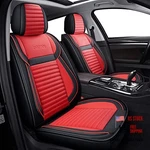 Full Set Car Seat Covers, Faux Nappa Leather, Airbag Red+black. Fixed Price $182.64.