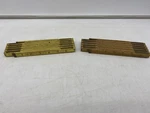 Vintage 72" Wood Rules Stanley 35-106 & Evans X40F 6' Folding Extension Rulers. Fixed Price $18.99.