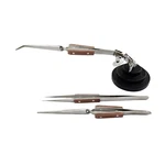 Third Hand Base With Locking Fiber Tweezers Holding Adjustable Soldering. Fixed Price $15.90.