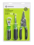 Greenlee 0159-LBFB 3-PIECE Electrician Tool Kit Stainless Steel Wire Stripper Cu. Fixed Price $53.23.