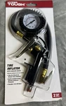 Hyper Tough Htati 1/4" Analog Tire Inflator Gauge With 13.5" Hose. Fixed Price $25.00.