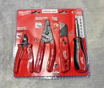 Milwaukee 48-22-6119 Electrician's Hand Tool Set, 4-PIECE, Swing-lock Wire. Fixed Price $28.99.