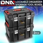 2X Garage Wordshop Lockable Organizer Storage Portable Tool Box W/removable Tray. Fixed Price $48.99.