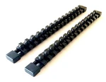 2 Goliath Industrial 3/8 Abs Mountable Socket Rail Holder Organizer Black SH38BL. Fixed Price $12.99.