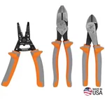 New! Klein Tools 3 Piece 9416R Insulated Plier Stripper Kit Volt. Fixed Price $87.99.