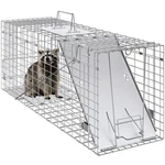 Vevor Live Animal Cage Trap, 31" X 10" 12" Humane Cat Galvanized Iron, Fo. Fixed Price $49.90.