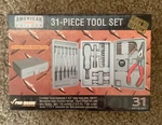 31 Piece Portable Tool Set With Carrying Case - American Builder New Box. Fixed Price $8.95.