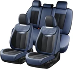 Coverado Front And Back Seat Covers For Cars, Nappa Fullset, Blue&balck. Fixed Price $269.98.