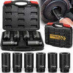 1/2 Drive Weighted Crank Bolt Socket Set, 17MM, 19MM, 21MM, 22MM, 24MM, 27MM,. Fixed Price $72.38.