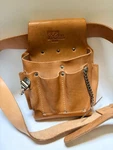 Ideal Full Leather Electrician's Tool Pouch Belt Bag W/ Strap - Made In Canada. Fixed Price $52.81.