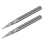 Uxcell Tungsten Carbide Rotary Files 1/8" Shank Double Cut Cone Shape .... Fixed Price $14.16.