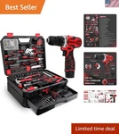 276-PIECE Set Kit With 12V Cordless Power Drill Driver Toolbo.... Fixed Price $171.18.