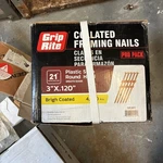 Collated Framing Nails/strip 3 X.120 Brigh Coated 4000 Pcs.. Fixed Price $75.00.