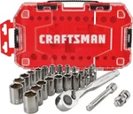 Craftsman 24 Piece 1/4" Drive Gunmetal Chrome Mechanics Tool Set CMMT12028. Fixed Price $59.95.