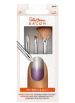 Sally Hansen Nail Salon 3PC Pro Brush Kit Tool Polish Glitter Fan Clean Art Set. Fixed Price $5.99.