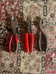Set If Three Assorted Clippers W/one Mac Tools 7.5" Battery Cable Cutters TCT12. Fixed Price $30.00.