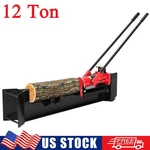 12 Ton Manual Hydraulic Log Splitter Steel Wood Cutter With Horizontal Full Beam. Fixed Price $189.99.