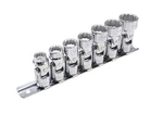 7 Piece Set Chrome Vanadium Steel 3/8" Drive Metric 12 Point Flex Socket. Fixed Price $65.99.