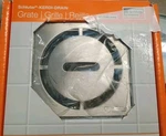 Schluter Systems Grate Drain 4" Pure Brushed Stainless Steel KDIF4GRKEBD8. Fixed Price $64.49.