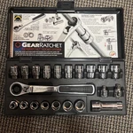 Gear Ratchet Socket System 21 Piece New. Fixed Price $60.00.