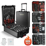 Tool Set Mechanics 909 Pcs Kit Wrenches Socket Repair Case W/wheels. Fixed Price $98.00.