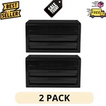 2PACK Hyper Tough Mini 10-INCH 2-DRAWER Steel Toolbox Storage Solution Black. Fixed Price $47.99.