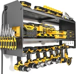 Power Tool Organizer With Charging Station Wall Mount, Cordless Drill And Batter. Fixed Price $136.39.