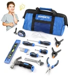 Urasisto 18-PIECE Kids Tool Set With Storage Bag, Junior Real Hand .... Fixed Price $43.90.
