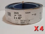 Sialox 2X48" 120 Grit Aluminum Oxide Grain Sanding Belt (40 Pk). Fixed Price $79.99.