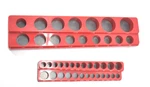 Lot Of 2 Vevor Magnetic Socket Holders Red Standard Sae Drive Tool Organizers. Fixed Price $24.99.