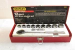 Vintage Stanley Professional 12 Piece 1/2" Drive Socket Set 87-739. Fixed Price $42.50.
