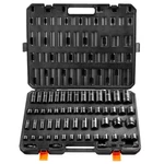 Skyshalo 3 8 And 1 2 Impact Sockets Set 6 Point Drive Bit Ratchet Tool Kit. Fixed Price $72.44.