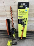 Ryobi 40VOLT Brushless Hedge Trimmer Tool Kit W/ Battery RY40660. Fixed Price $129.99.