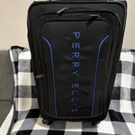 Perry Ellis Black Blue Rolling Suitcase Soft With Retractable Handle. Fixed Price $64.99.