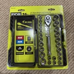 Ryobi 90-TOOTH 26-PC 1/4 Drive Ratchet And 6-POINT Socket Set Sae/metric Arc. Fixed Price $39.97.