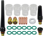 Tig Stubby Gas Lens 17GL332 10N24S 3/32 & 2.4MM Glass Cup Clear Quartz Nozzles. Fixed Price $40.06.