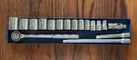 Stanley Usa 16-PIECE 1/2" Drive Socket Set W/ Forgemaster Ratchet & Tru Craft 1". Fixed Price $39.99.