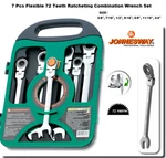 Jonnesway W67207S Pcs Flexible Ratcheting Combination Wrench Sae 3/8"-3/4". Fixed Price $64.97.