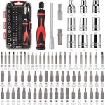 Amazon Basics Magnetic Ratcheting Wrench And 73-PIECE, Black/red/silver. Fixed Price $25.84.