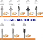 Dremel Router Bit Set 1/8" Shank High Grade Speed Steel, New Old Stock. Fixed Price $42.99.