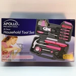 Apollo Precision 39 Piece Household Set - Pink Hard Case New!. Fixed Price $24.10.