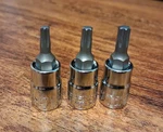 Craftsman 3PC Set 1/4" Drivetorx Bit SOCKETS.42661,42662,42663,T15,T20,T25 - New. Fixed Price $9.98.