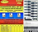 Ftg Usa Countersink Drill Bit Set 3 Pc #4(7/64") #6 (9/64") #8 (11/.... Fixed Price $66.72.