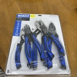 Kobalt Pliers Set. Assorted #0464614 Chrome Blue 5 Pack. Brand New. Fixed Price $25.00.