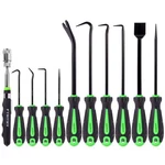 Ftihtry 11-PIECE Pick Set And Hook With Scraper Magnetic Green. Fixed Price $29.99.