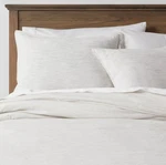 Threshold 3 Pc Duvet Cover Set Double-needle Stitching Space Dyed Gray Cal King. Fixed Price $44.99.