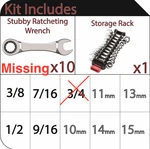 Husky Stubby Ratcheting Sae/mm Combination Wrench Set (10-PIECE) (missing 3/4). Fixed Price $21.95.