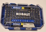 Kobalt 100-PIECE Screwdriver Bit Set Brand New With Carry Case Sealed Tools. Fixed Price $10.00.