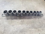 Snap-on 3/8" Drive Fsm 11 20MM (18MM Has Bit Of Damage) A269 Socket Tray. Fixed Price $128.63.