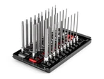 Tekton 1/4 Inch Long Hex And Torx Bit Socket Set, Rails Tray, 31 Pieces. Fixed Price $95.00.